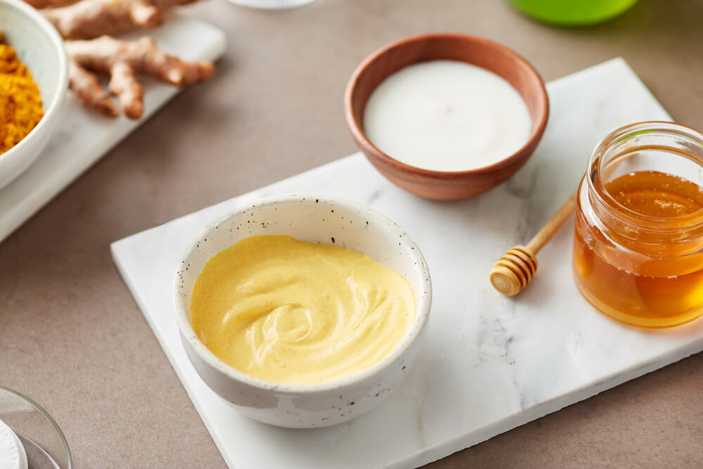 mật ong và sữa chua