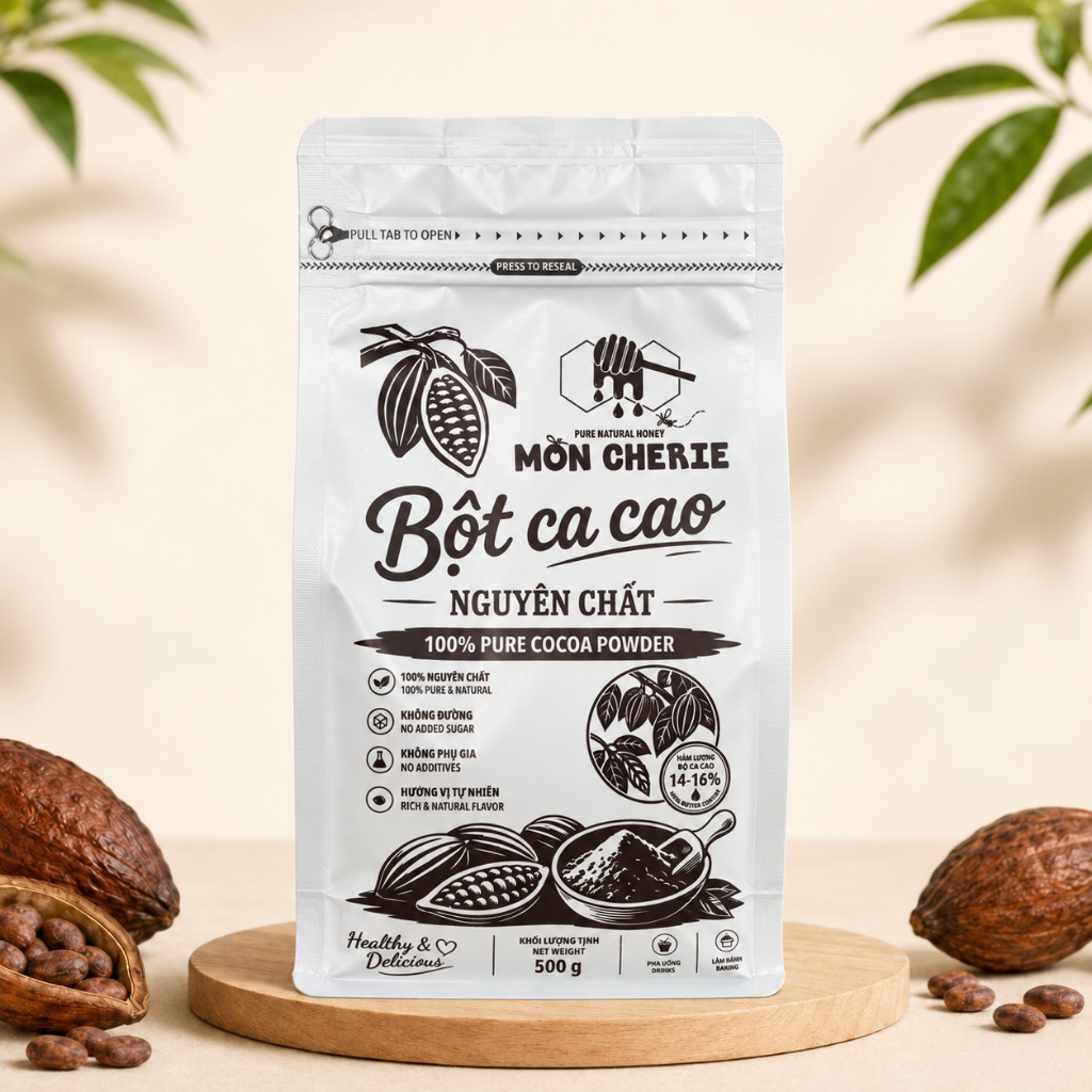 Bột ca cao nguyên chất Mon Cherie Honey 500g